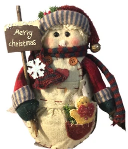 Vintage Coyne's & Company Schneemann Figur Lebkuchenmann Frohe Weihnachten Schild EUC - Bild 1 von 12