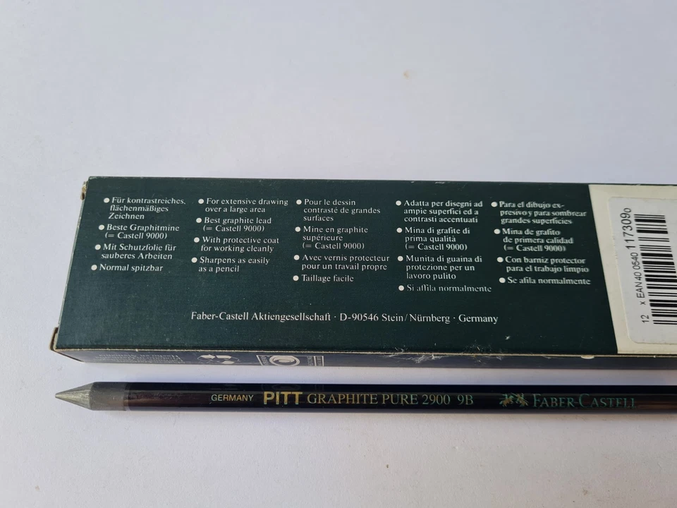 1x Faber Castell PITT Graphite Pure 2900 Vollminenstift 9B, nicht benutzt 117309 - Bild 1 von 1