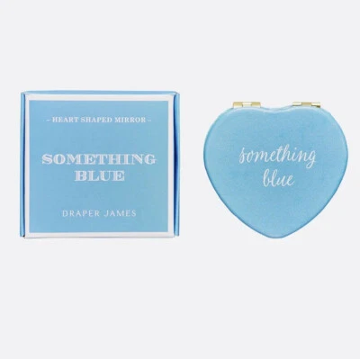 Heart Shaped Compact Mirror Draper James Something Blue Bride Gift Wedding Gift - Image 1 of 4