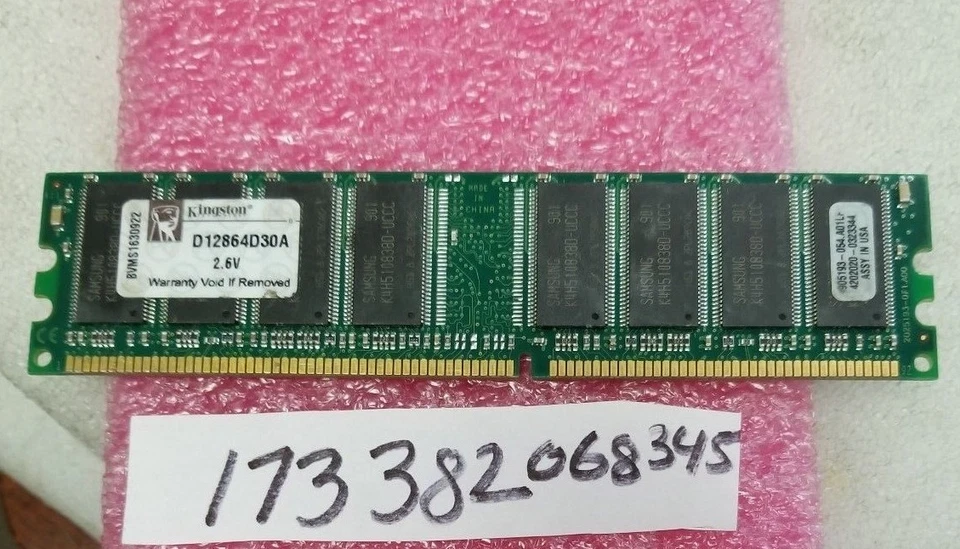 1GB DESKTOP PC3200  DUAL RANK  DDR400 DDR-400 184PIN 2RX8  64X8 NON-ECC PC RAM  - Image 1 of 1