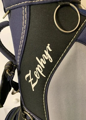 BOLSA DE GOLF MIZUNO Zephyr CART, COLORES AZUL Y BLANCO DIVISOR DE 3 VÍAS Foto 1 de 4