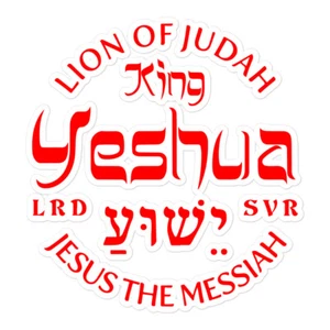 Jeschua Aufkleber - Jeschua König Jesus Hebräisch König der Könige Messias Sticker - Bild 1 von 9