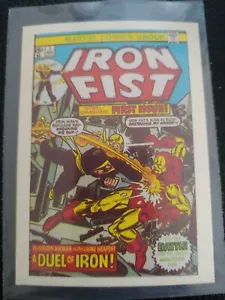 Vintage 1984 MARVEL SUPERHEROES FIRST ISSUE COVER TRADING CARD #37 Iron Fist #1 - Picture 1 of 2