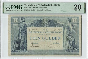 NETHERLANDS 10 Gulden 1906-1921 (5.10.1920), P-34, PMG 20 VF Very Fine Rare Note - Picture 1 of 2