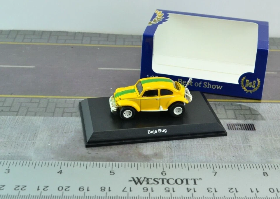 BOS Models 87191 Volkswagen Beetle Baja Bug Yellow 1:87 Scale HO - Image 1 of 3