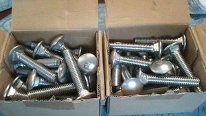 New Barnes Distribution C31286 18-8 SS Carriage Bolts 3/8-16x2 Quantity of 50 - Picture 1 of 2