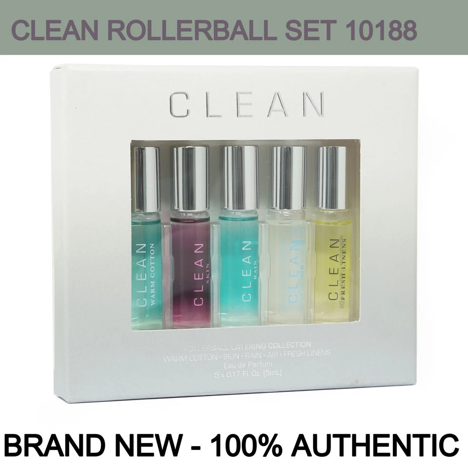 Juego de regalo Clean Rollerball de 5 piezas: algodón cálido, piel, lluvia, aire, ropa de cama fresca Foto 1 de 1