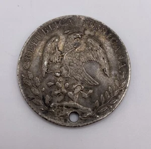 Moneda de Plata 1888 8 Reales España México Casa de la Moneda México Antiguo Barco Pirata - Imagen 1 de 4
