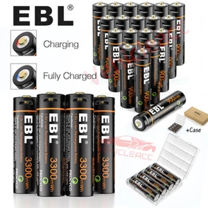 EBL 1.5V 3300mWh USB Rechargeable AA AAA Batteries USB Cable Li-ion Battery lot - Picture 1 of 23