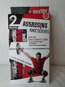 RockTape Assassins Compression Knee Support Sleeves Old Glory 5 mm Thick Medium