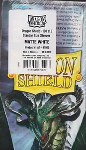 Lot 10 new 100 ct pk Dragon Shield Matte Deck Sleeves Protectors Matte White - Picture 1 of 2