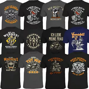 Biker T-Shirts Bike Motorrad Werkstatt Chopper Mechaniker Garage Männertag  - Bild 1 von 13
