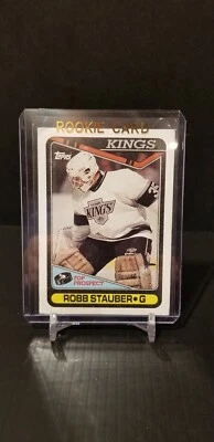 1990-91 Topps Top Prospect  #181 Robb Stauber Los Angeles Kings  - Image 1 of 3
