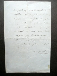 Autografo Aleardo Aleardi Lettera Verona 1/1/1871 Lezione Letteratura Politica - Foto 1 di 3