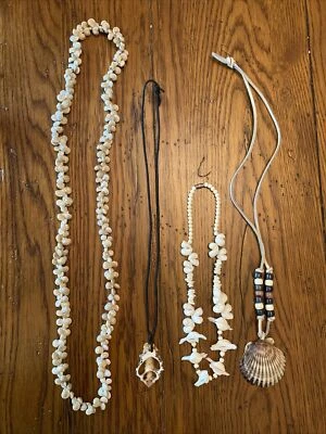 Lote De Colección De 4 Collares Náuticos Concha - Joyería Playa Verano Foto 1 de 4