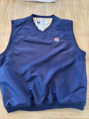 Vintage Russell Athletic Auburn University Vest Blue Men’s  Large - Image 1 of 4