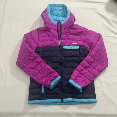 COLUMBIA Kids Quilted Jacket Size XL 18-20 Purple & Blue Hooded Padded - Image 1 of 4