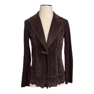 Suéter Chaqueta Peter Nygard Cuero Gamuza Genuino, Talla S (6/8) Foto 1 de 4