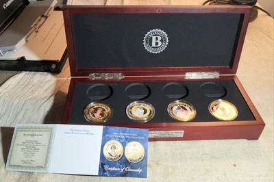 BRADFORD EXCHANGE DIANA PRINCESS OF WALES LEGACY GOLD PROOF COLLECTION w/4 COINS - Image 1 of 4