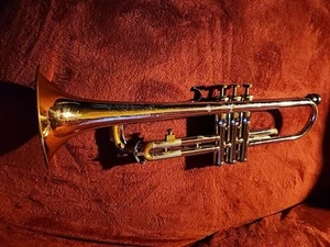Ancienne trompette spéciale F E OLDS fils ancienne rare laiton instruments de musique - Photo 1/16
