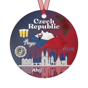 Tschechien Ornament Reise Souvenir Andenken Geschenk Praha Czechia glänzend NEU - Bild 1 von 5