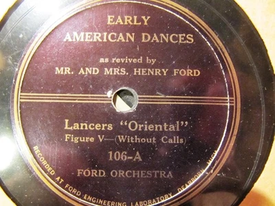 MR HENRY FORD Early American Dances 106 LANCERS Oriental BENJAMIN LOVETT calls - Image 1 of 2