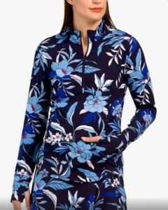 Tommy Bahama Active Damen 1/4-Reißverschluss Pullover Oberteil Golf Tennis Kängurutasche Medium - Bild 1 von 11