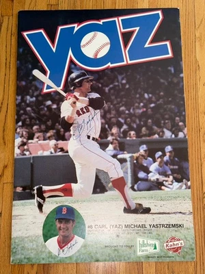Carl Yastrzemski YAZ * Red Sox * SIGNED Kahn's Weiner & Hillshire Farms Poster - Image 1 of 4