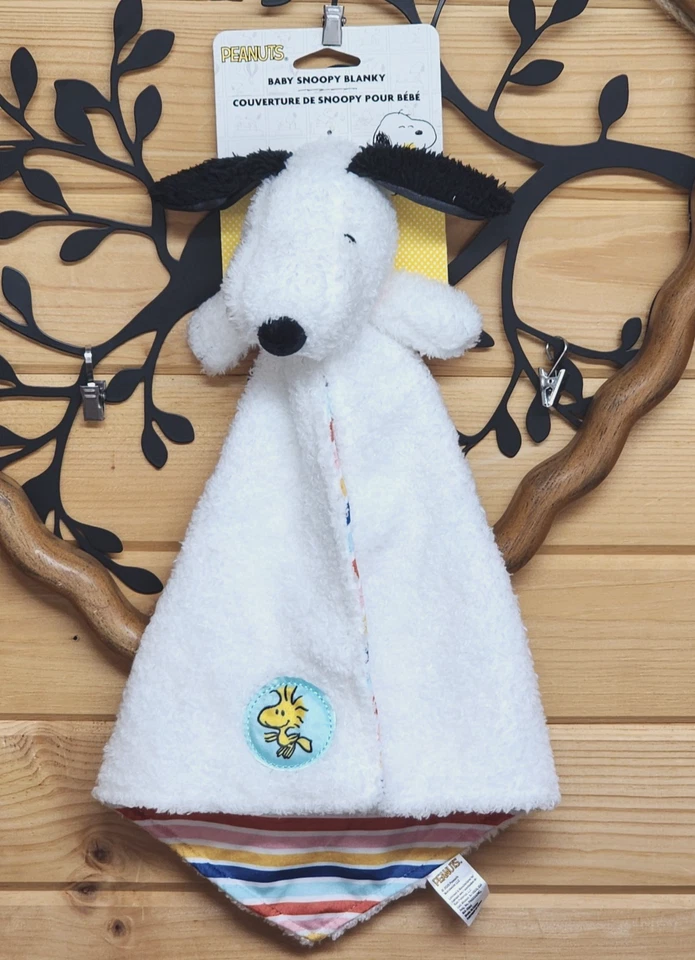 Manta de seguridad para bebé Peanuts Snoopy Lovey by Kids Preferred felpa blanca suave Foto 1 de 4
