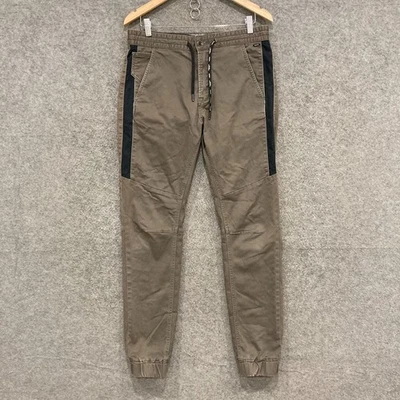 Pantalones Industrie Para Hombre Talla 32 Caqui Verde Jogger Bolsillos Cónicos Cordón 46925 Foto 1 de 4