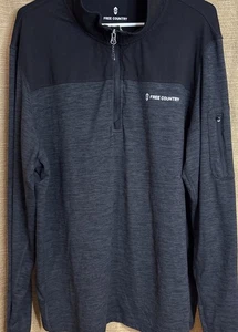 Free Country Quarter Zip Jacke XXL Gr/Blk leicht sportlich ultimativer Komfort - Bild 1 von 7