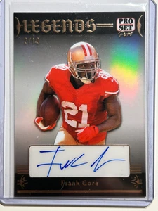 Frank Gore AUTO #/10 Leaf Pro Set Legends 2024 Certified Autograph SP 49ers HOF - Picture 1 of 2