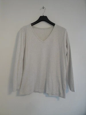 2 LAND'S END Shirts, Gr. XL (44/46), beige ecru meliert, Langarm, Baumwolle - Bild 1 von 4