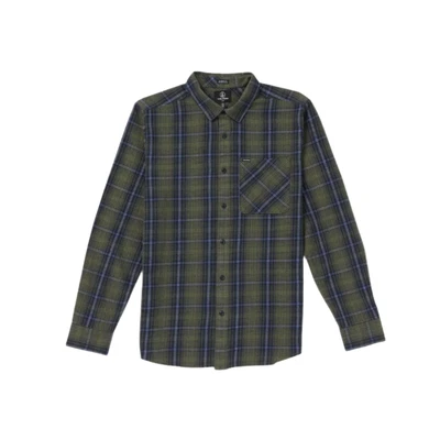 VOLCOM HEAVY TWILLS LONG SLEEVE FLANNEL - OLD MILL - Image 1 of 2