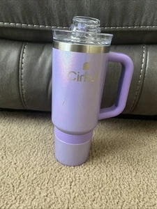 Cirkul 30oz Travel StrawSip Double-Wall Insulated Stainless Steel Tumbler Purple - Picture 1 of 8