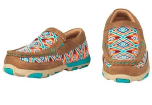 Twister Western Girls Moccasin Casual Shoes Toddler Brynlee Brown 443008402 - Picture 1 of 2