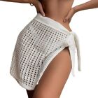 Women Sarongs Crochet-sheer Mesh Beach Wrap Swimsuit Cover Up Wrap Skirt