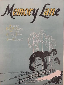 Memory Lane 1924 Vintage Piano Sheet Music Song Book B. G. DeSylva Larry Spier - Picture 1 of 5