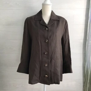 Gossl - Green linen jacket, L - Picture 1 of 6