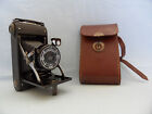 Vintage Coronet Folding Camera 120 Roll Film Made In England & Leather Case