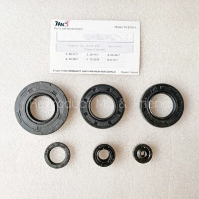 Kit de sellado de aceite de motor para Suzuki 1973-1974 RV125 K/L RV125K RV125L (6 piezas) Foto 1 de 4