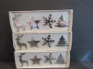 Pier 1 versilbert 3er Set SERVIETTENRINGE 12 insgesamt BAUM Stern SCHNEEFLOCKE Baum - Bild 1 von 7