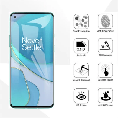 Full Cover Tempered Glass For OnePlus Nord N300 Nord 2 10T 9RT 9R 8T Ace Pro N20 - Image 1 of 4