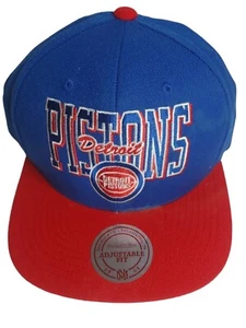 MITCHELL & NESS DETROIT PISTONS MULTI TEAM COLORS BLUE/RED SNAPBACK CAP - Picture 1 of 5