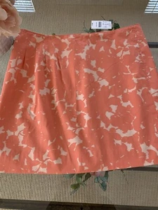 J.Crew - Falda Algodón Línea A Blanco & Coral Rosa, Talla 4 Nueva - Imagen 1 de 6