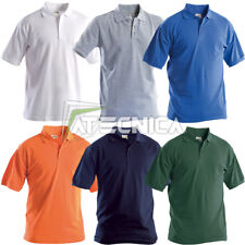 Polo manica corta colorata AERRE t-shirt uomo cotone 190gr traspirante 3 bottoni