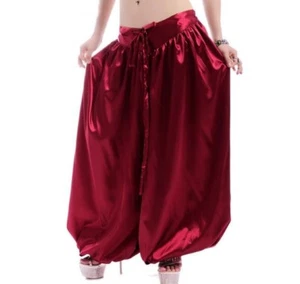 Disfraz de Danza del Vientre Yoga Satén Pantalones y Pantalones Halloween para Festival de Carnaval - Imagen 1 de 14