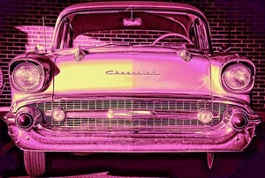 13x19 1957 Chevrolet Bel Air Photo Print Garage Auto Pop Art '57 Chevy Poster - Picture 1 of 1