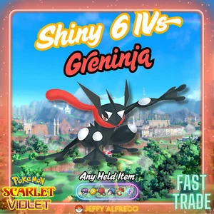 ✨️ Shiny 6IV Greninja ✨ Battle Ready | Pokémon Scarlet & Violet 🚀 Fast | EV'd - Picture 1 of 8