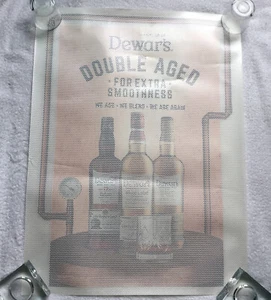 Dewars Scotch Whisky Advertising Glass Window Cling Decal 18" by 24" - Picture 1 of 6